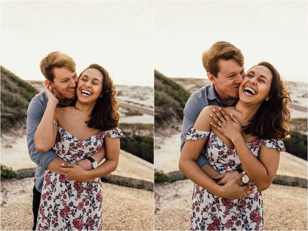 Mariana + Greyson - Pensacola Beach Engagement Session - Engagement Session Outfit Ideas - Engagement session ideas