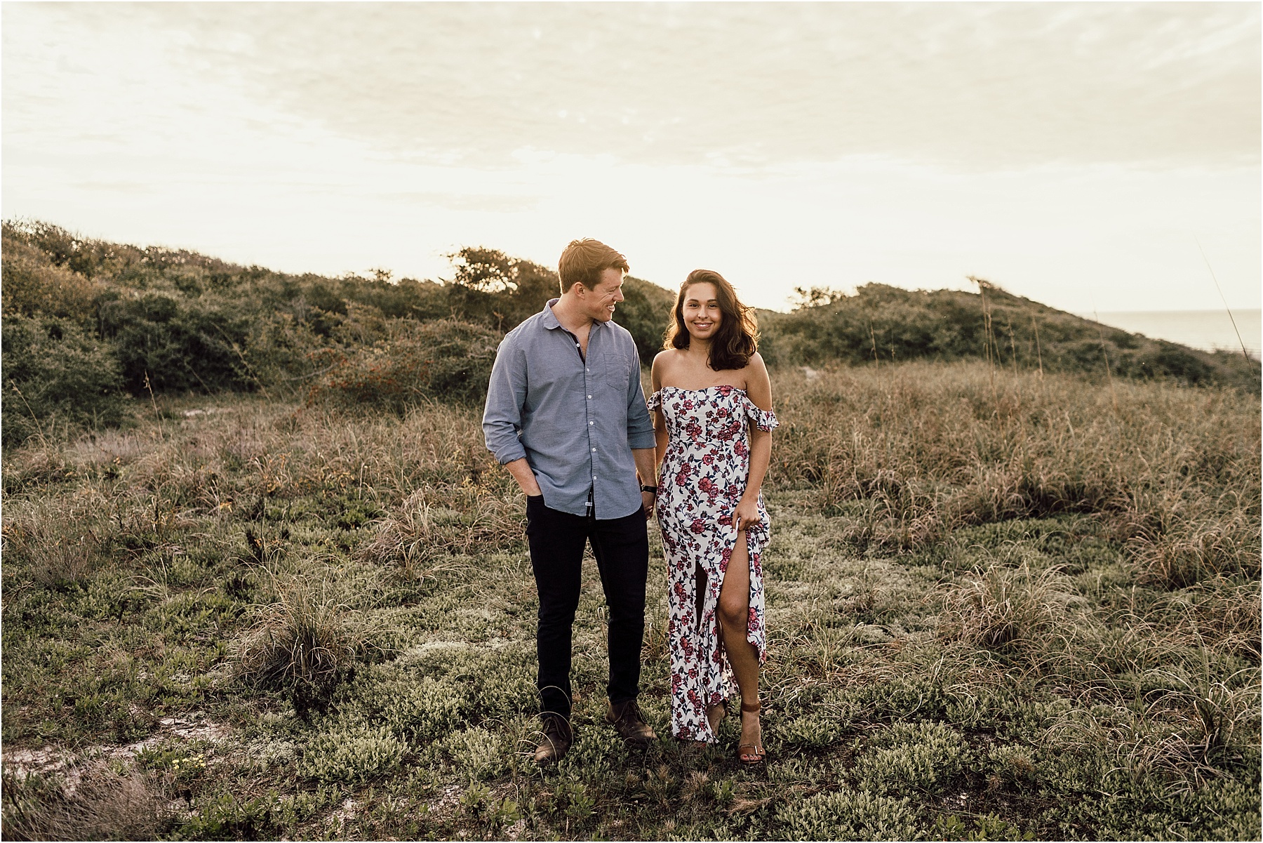 Mariana + Greyson - Pensacola Beach Engagement Session - Engagement Session Outfit Ideas - Engagement session ideas