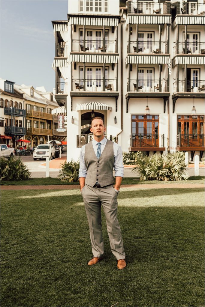 Rosemary Beach Wedding Groom Photo