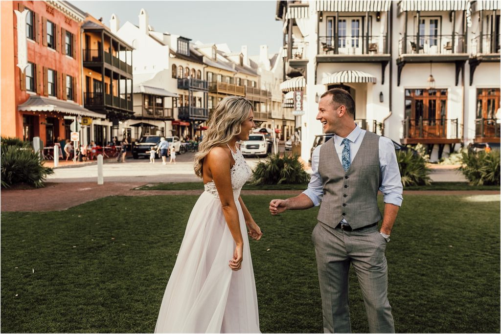 Rosemary Beach Wedding First Look Photo