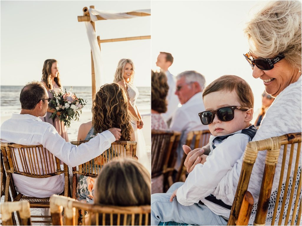 Inlet Beach Intimate Wedding Guests Cuddling Photo