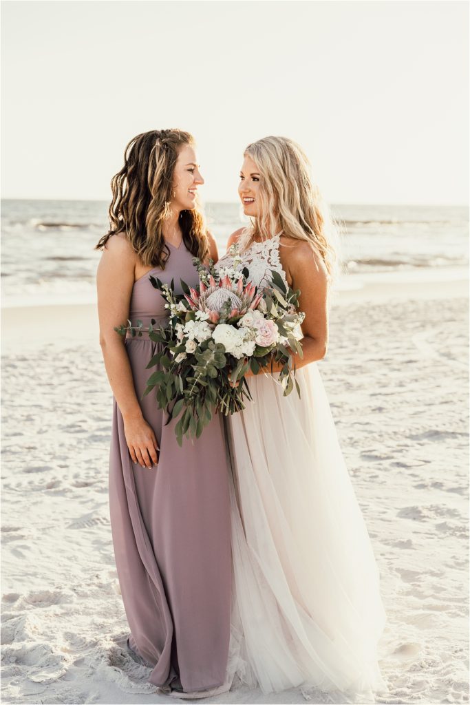 Inlet Beach Intimate Wedding Bridesmaids Photo