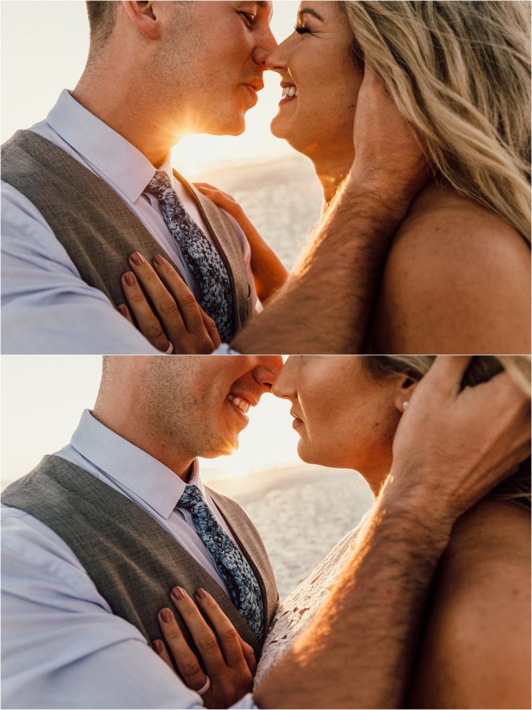 Inlet Beach Intimate Wedding Bride and Groom Candid Photo