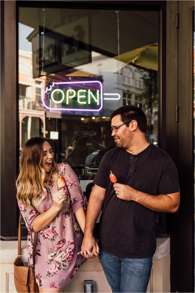 Pensacola Engagement Session Holding Hands Photos