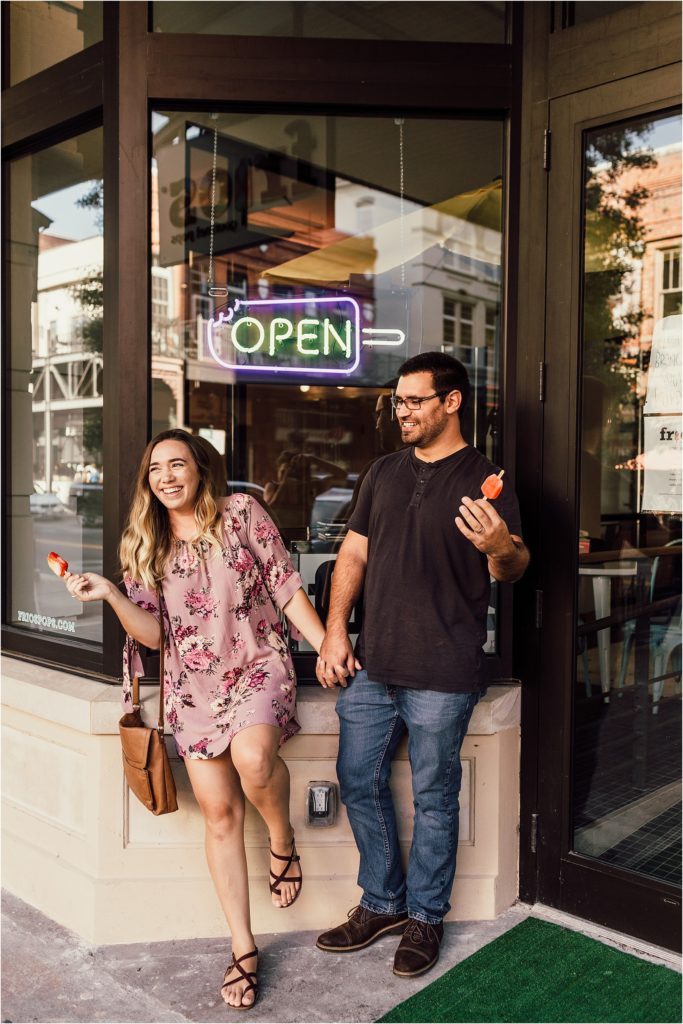 Pensacola Engagement Session Neon Sign Photos