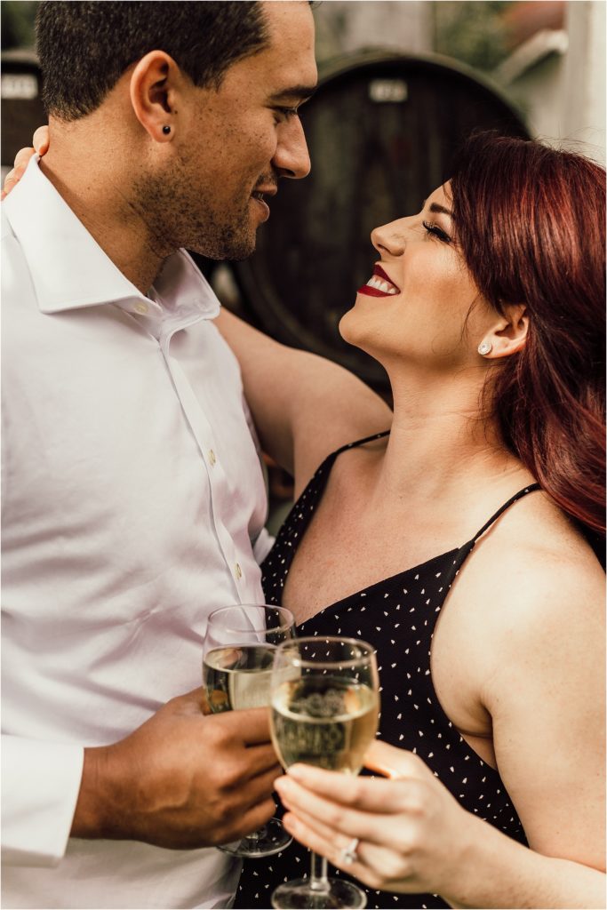 Pensacola Engagement Session Wine Glass Photos