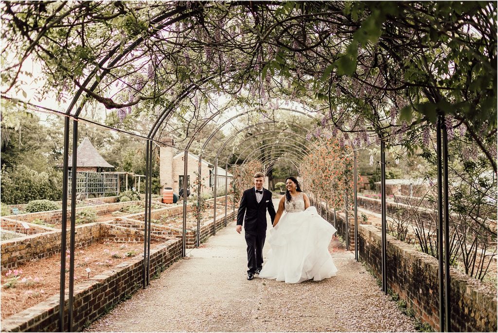 City Park New Orleans Wedding Bride and Groom Wisteria Photos