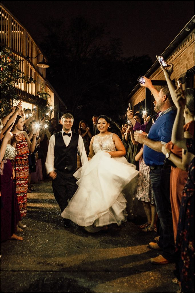 City Park New Orleans Wedding Cell Phone Light Exit Photos
